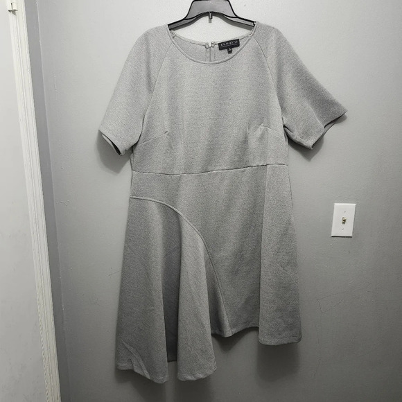 Eloquii women's high low dress size 22 gray lagenlock minimalist - Picture 1 of 7